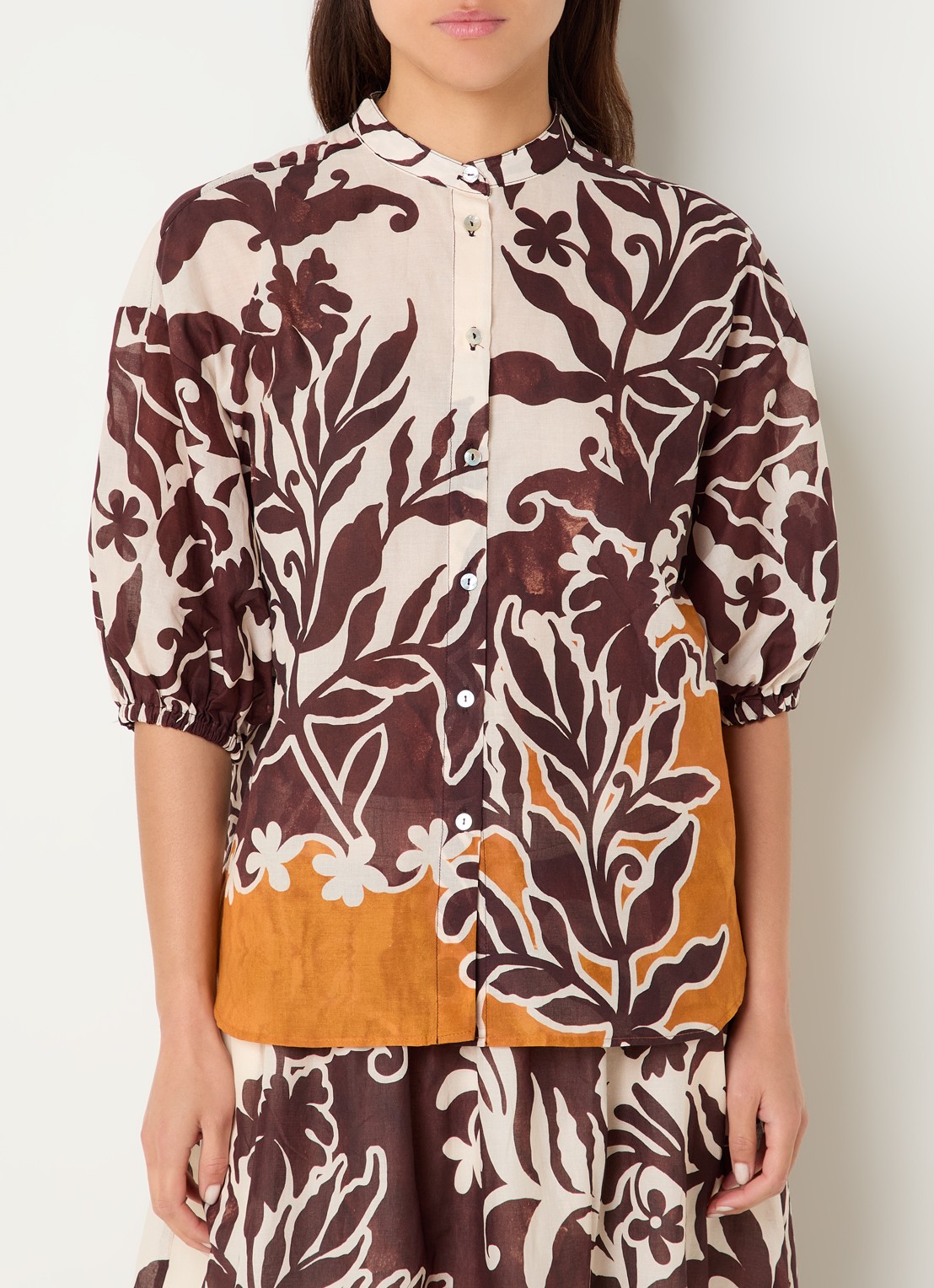 Summum Blouse met print - detail 3 bruin
