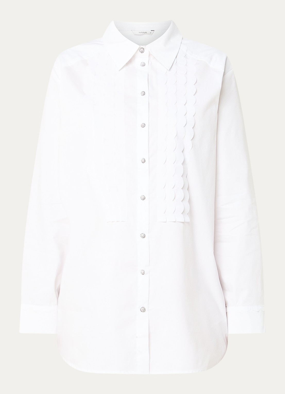 Summum Blouse met ruches - voorkant 3 wit