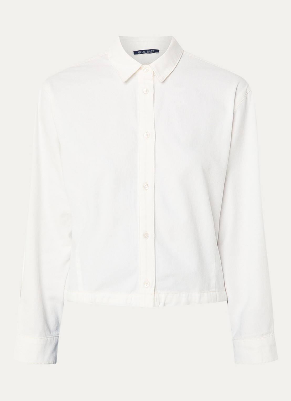 Summum Cropped blouse van katoen - voorkant 3 wit