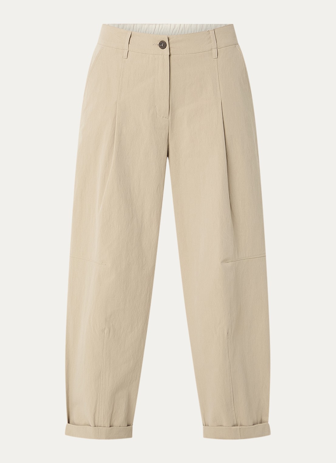 Summum High waist balloon fit broek met steekzakken - voorkant 3 beige