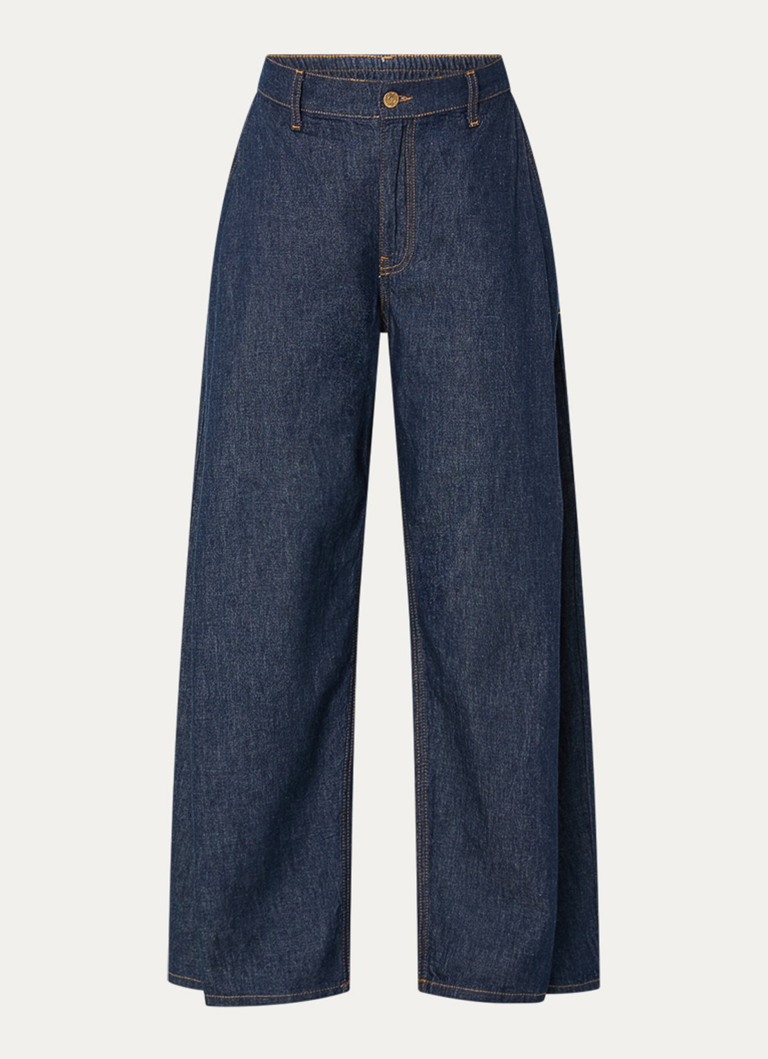 Summum High waist balloon fit jeans met donkere wassing - voorkant 3 indigo