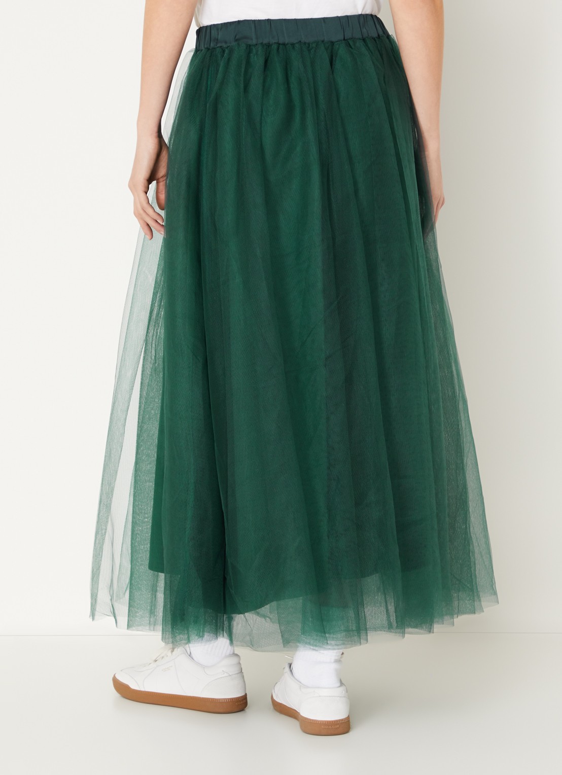 Summum Maxi rok van mesh - achterkant 2 groen