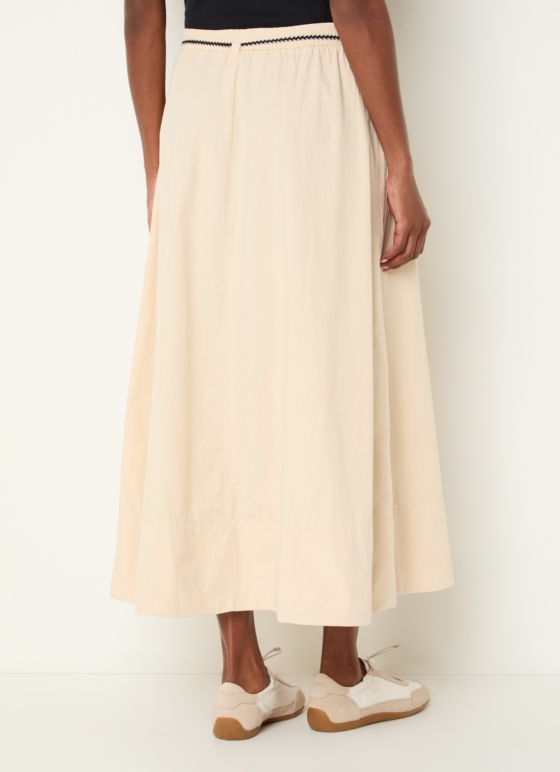 Summum Midi rok met trekkoord - achterkant 4 vanillegeel