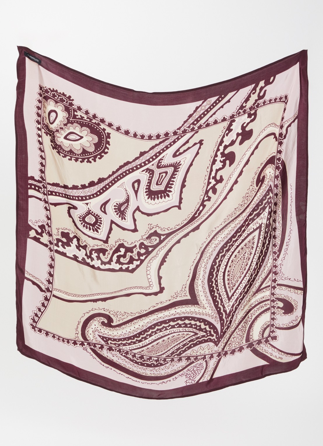 Summum Sjaal met print 70 x 70 cm - detail 2 paars