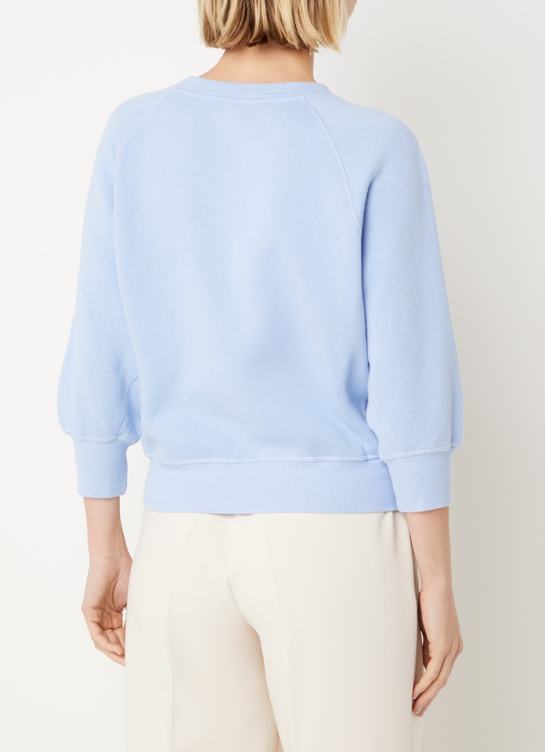 Summum Sweater met logoborduring - achterkant blauwgrijs