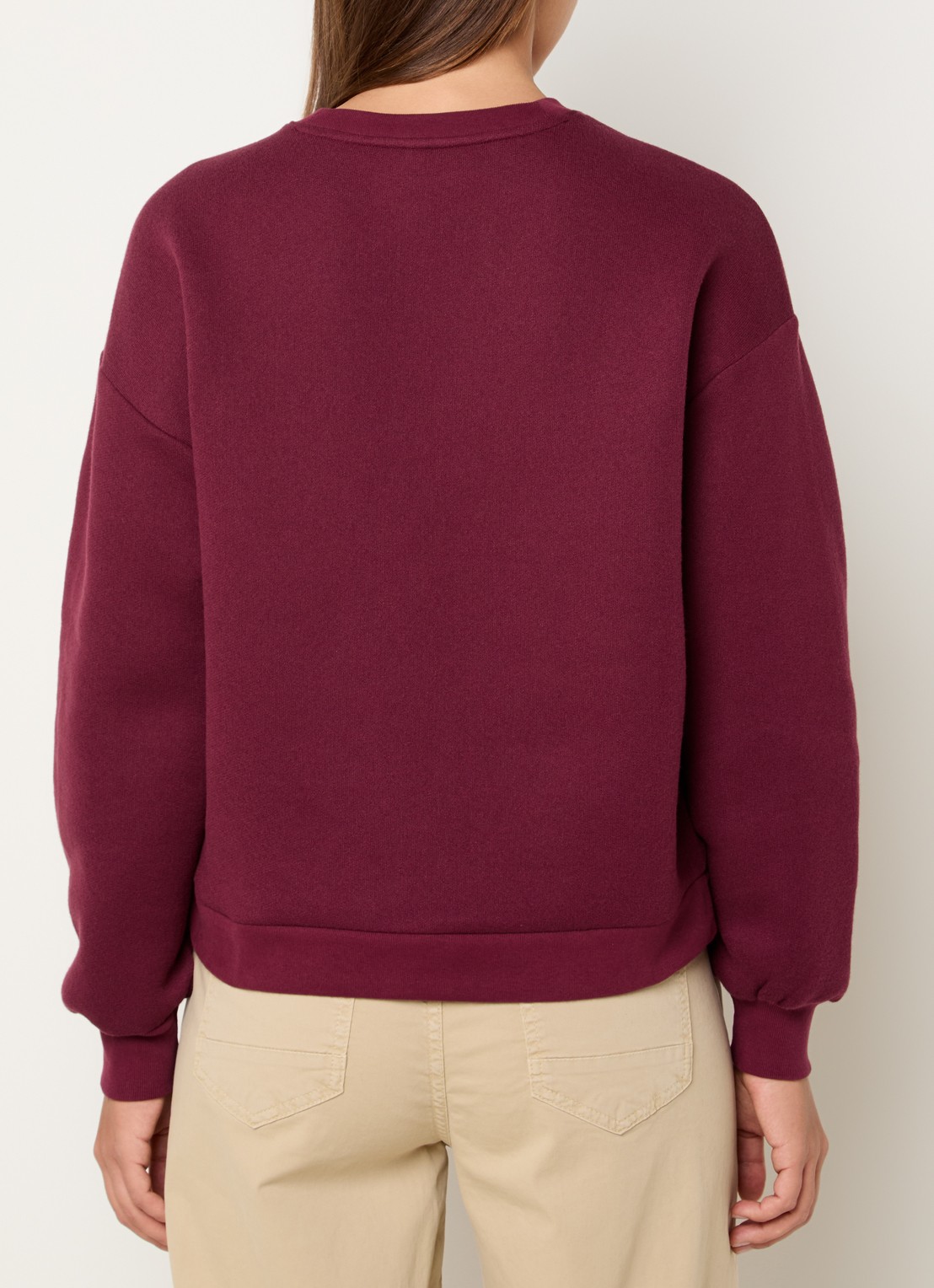 Summum Sweater met logoprint - achterkant 6 bordeauxrood
