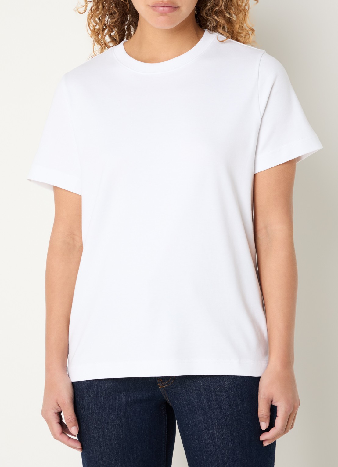 Summum T-shirt met ronde hals - detail 4 wit