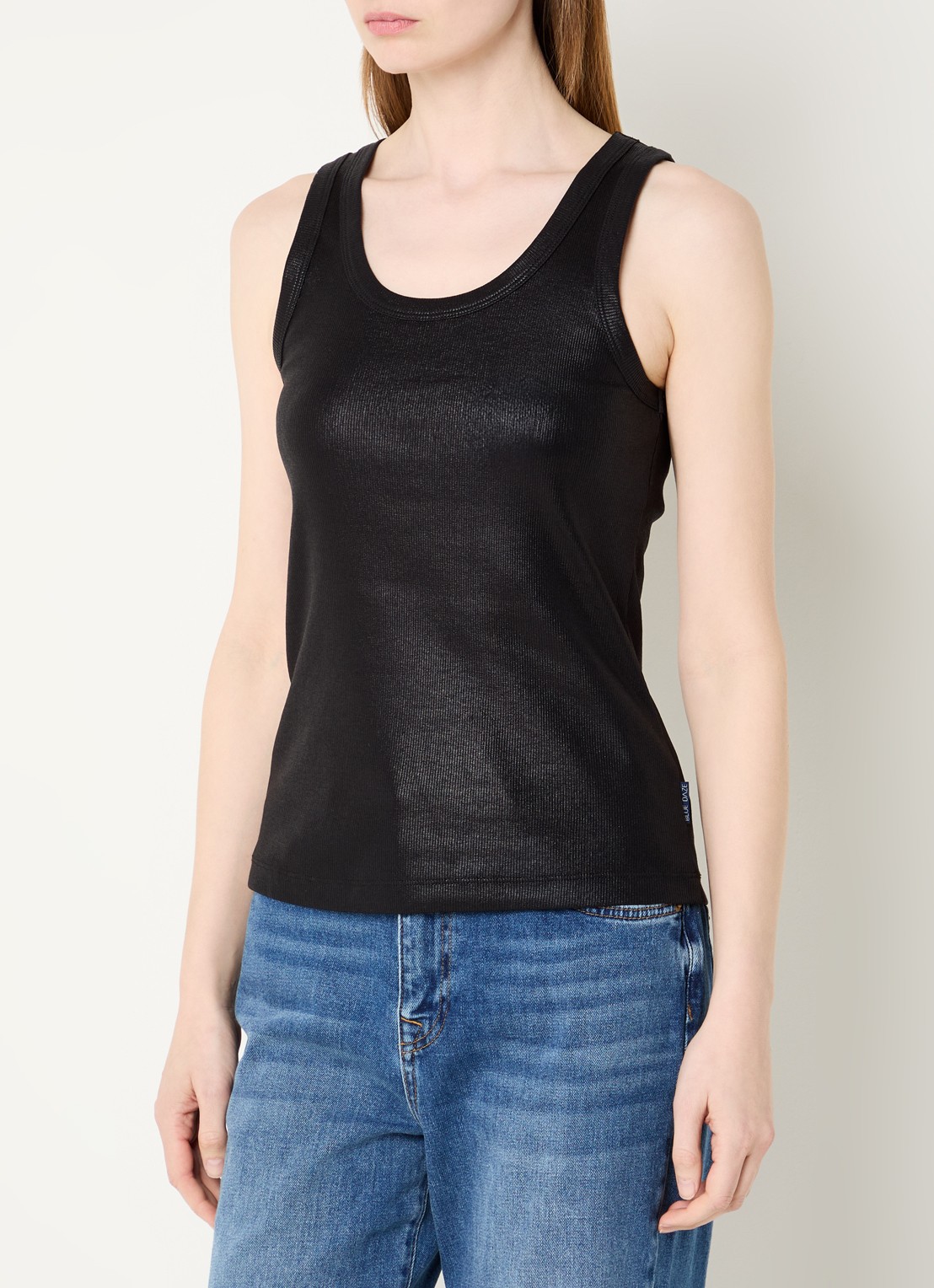 Summum Tanktop met metallic finish - detail 4 zwart