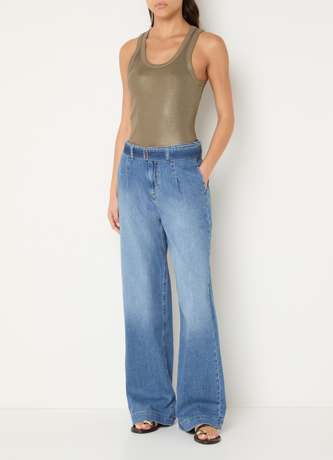 Summum Tanktop met metallic finish - voorkant 4 bruin