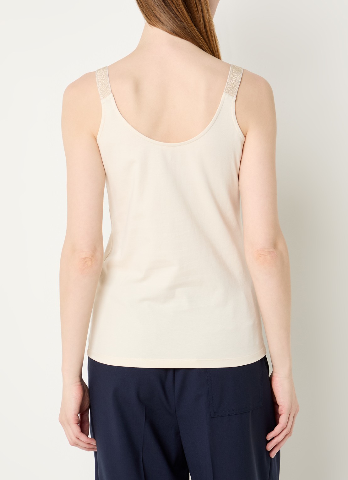 Summum Tanktop met stretch - achterkant 3 vanillegeel