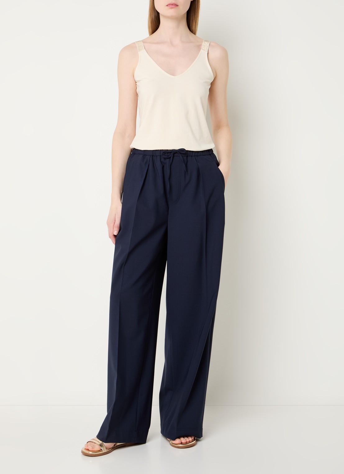 Summum Tanktop met stretch - voorkant 2 vanillegeel