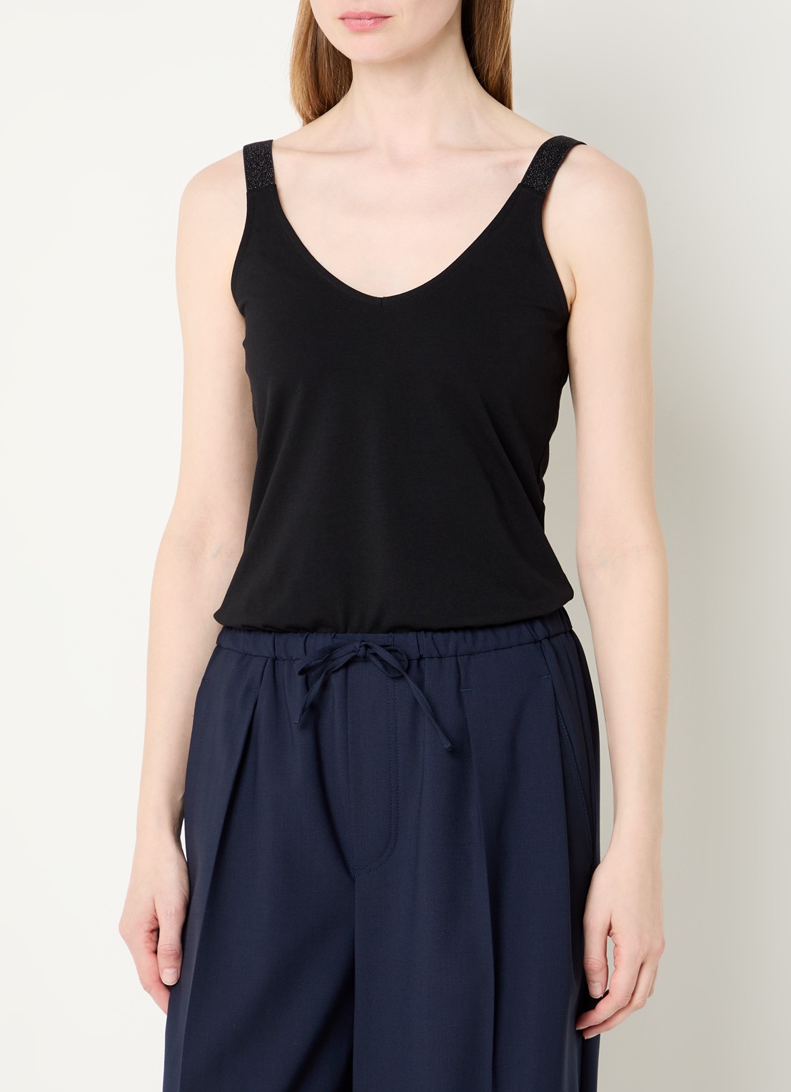 Summum Tanktop met stretch - detail zwart