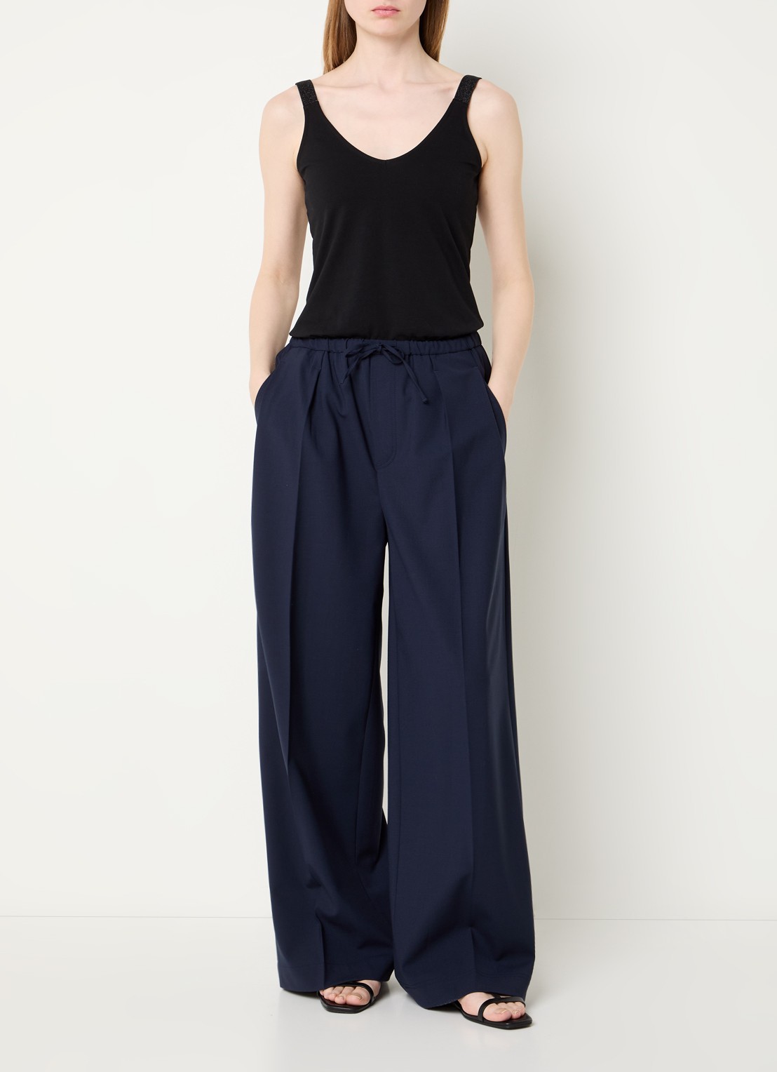 Summum Tanktop met stretch - voorkant 3 zwart