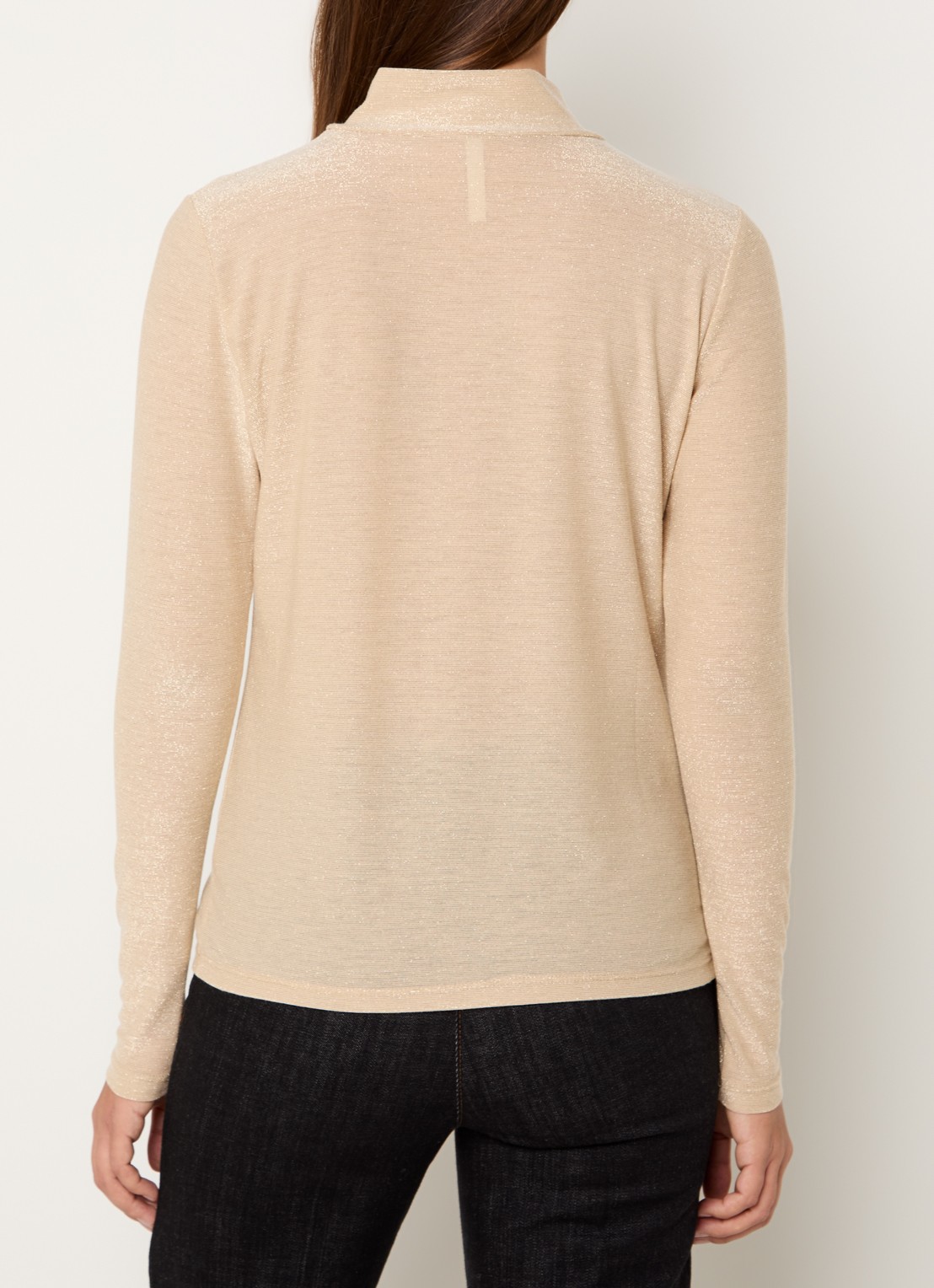 Summum Top met lurex en col - achterkant 4 goud