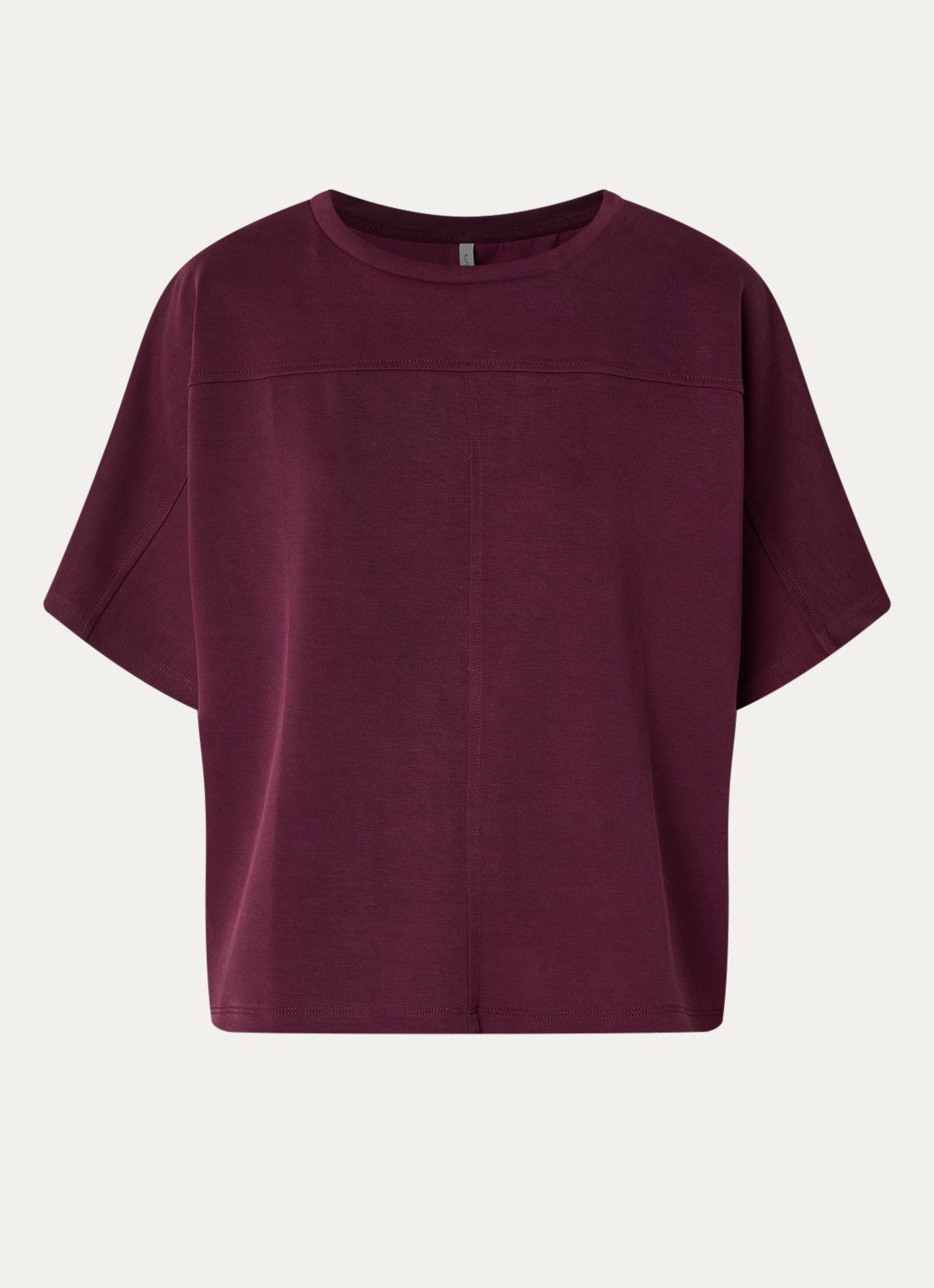 Summum Top met ronde hals - voorkant 3 bordeauxrood