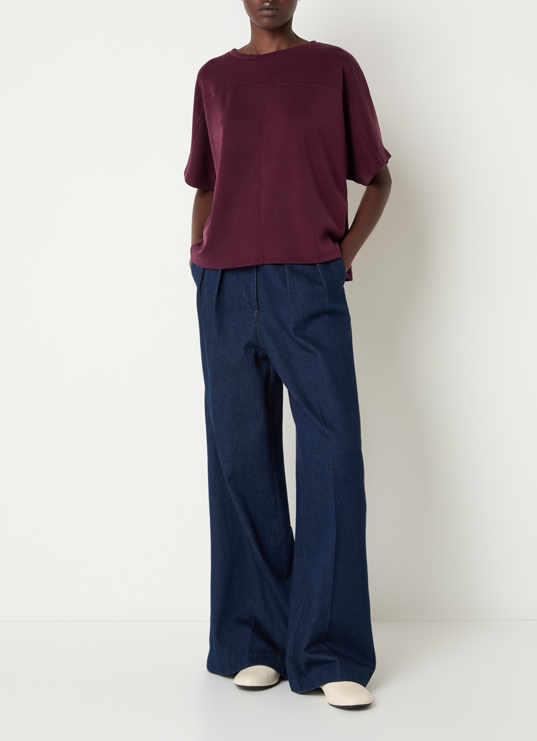 Summum Top met ronde hals - voorkant 4 bordeauxrood