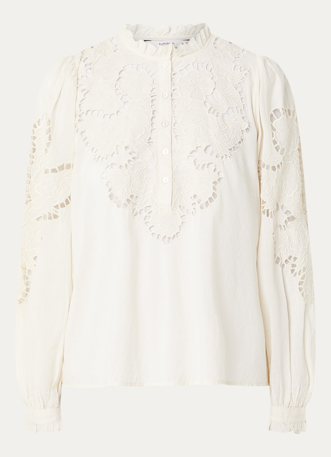 Summum Tuniek met broderie - voorkant 2 wit