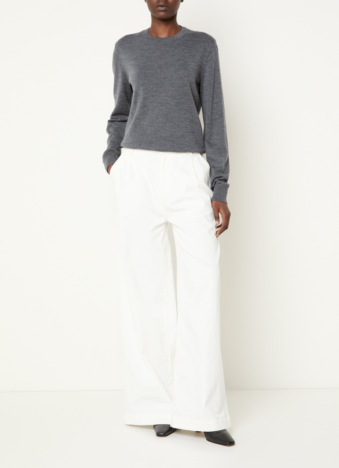 Summum Wide leg jeans met gekleurde wassing - voorkant 3 wit