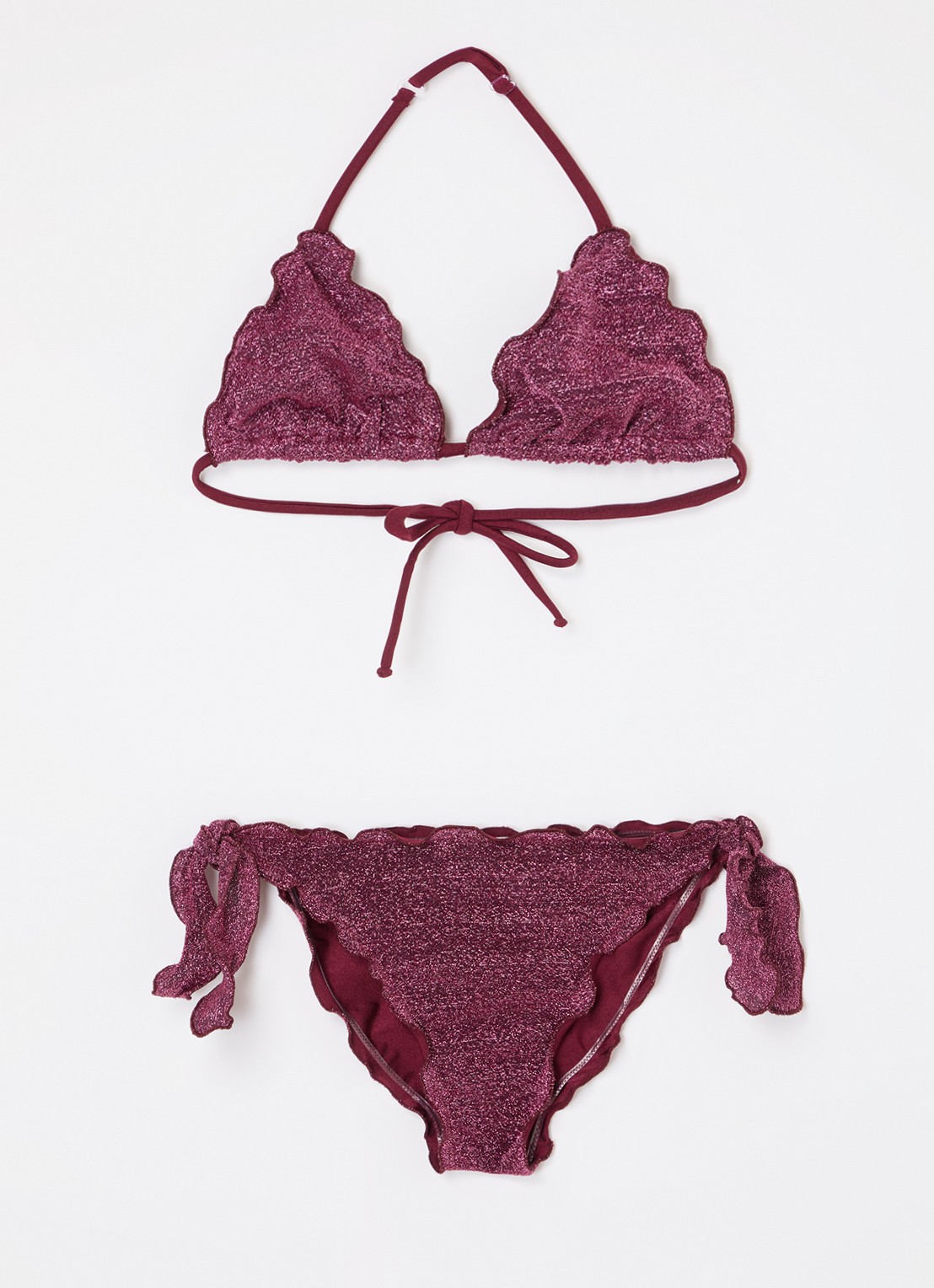 Sundek Mini Magnolia bikiniset met lurex - voorkant paars