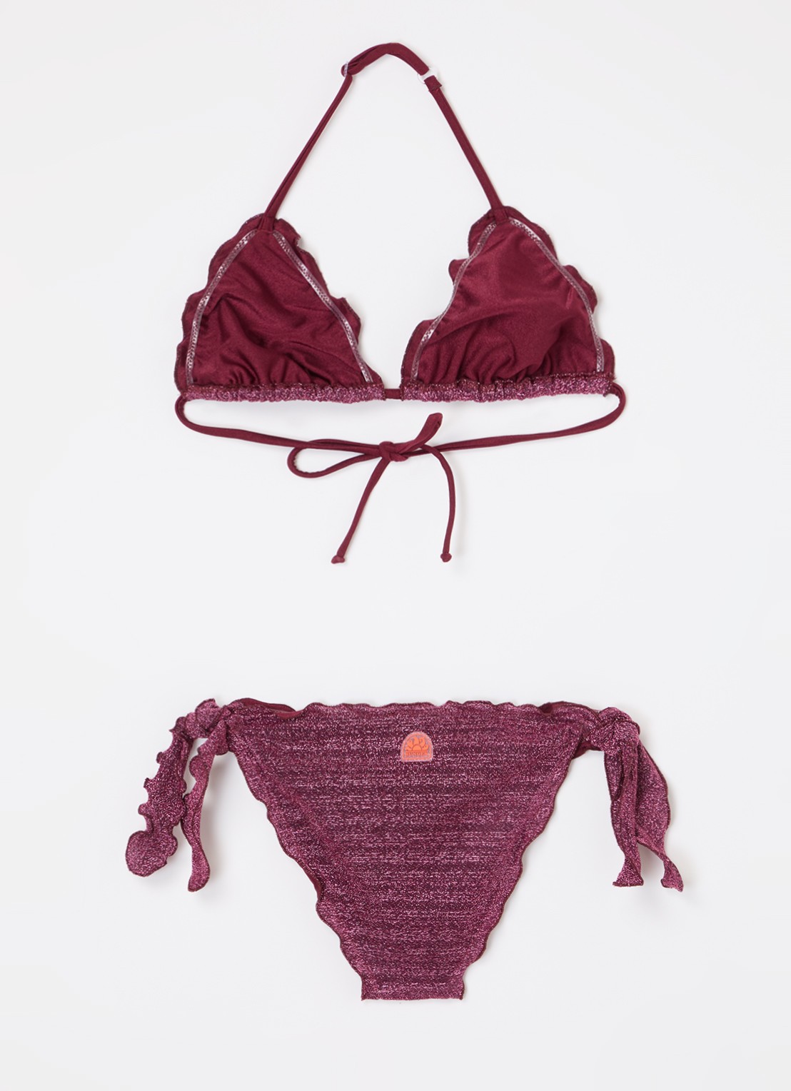 Sundek Mini Magnolia bikiniset met lurex - voorkant 2 paars
