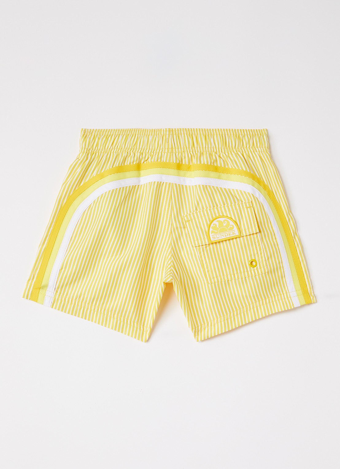 Sundek Zwemshorts met streepprint - voorkant 2 geel
