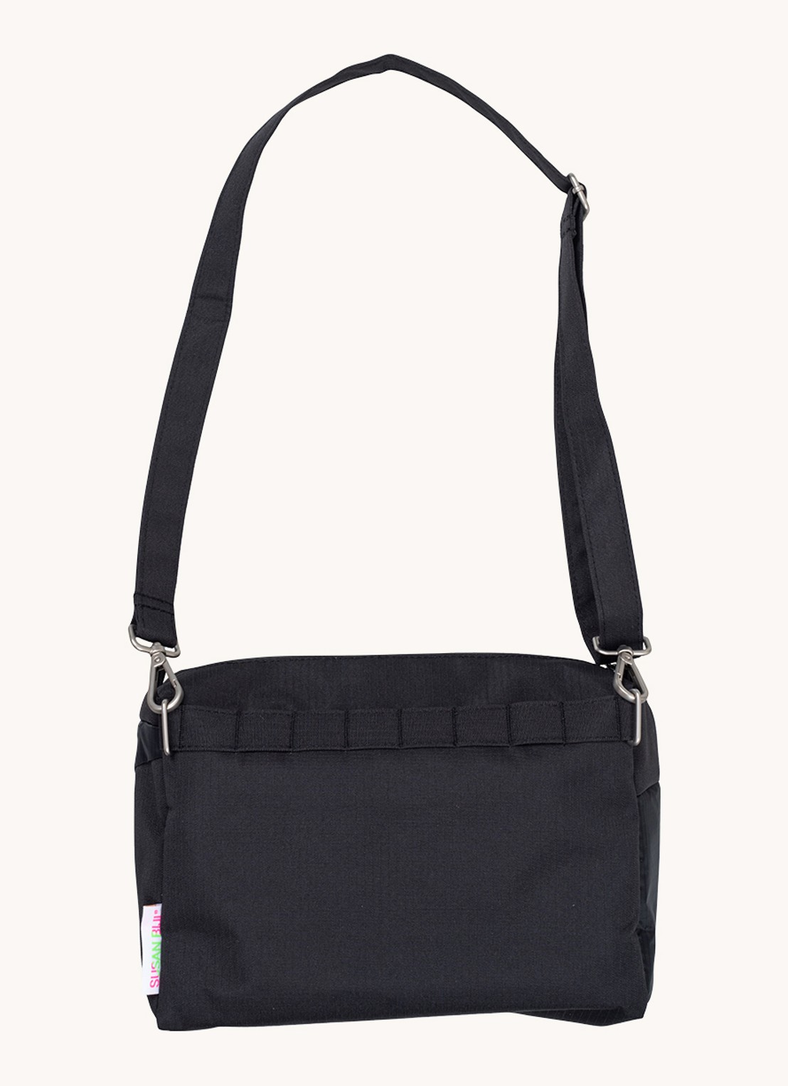 SUSAN BIJL The New Bum Bag Medium crossbodytas met waterafstotende coating - achterkant 2 zwart