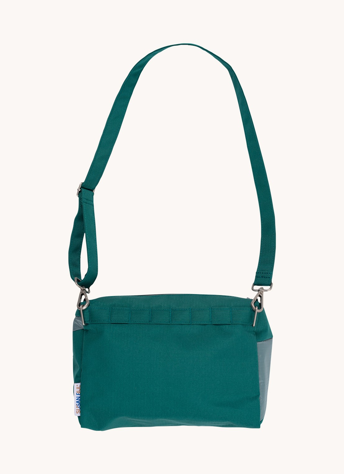 SUSAN BIJL The New Bum Bag Medium crossbodytas met waterafstotende coating - achterkant groen