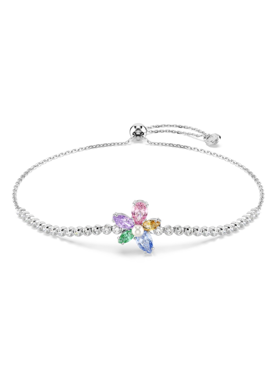 Swarovski 2026 Capsule armband met kristal  - voorkant zilver