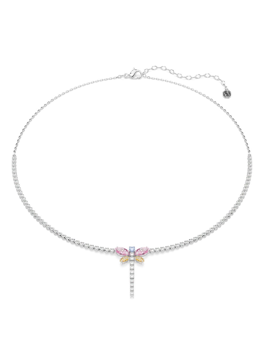 Swarovski 2026 Capsule ketting met kristal  - voorkant 5 zilver