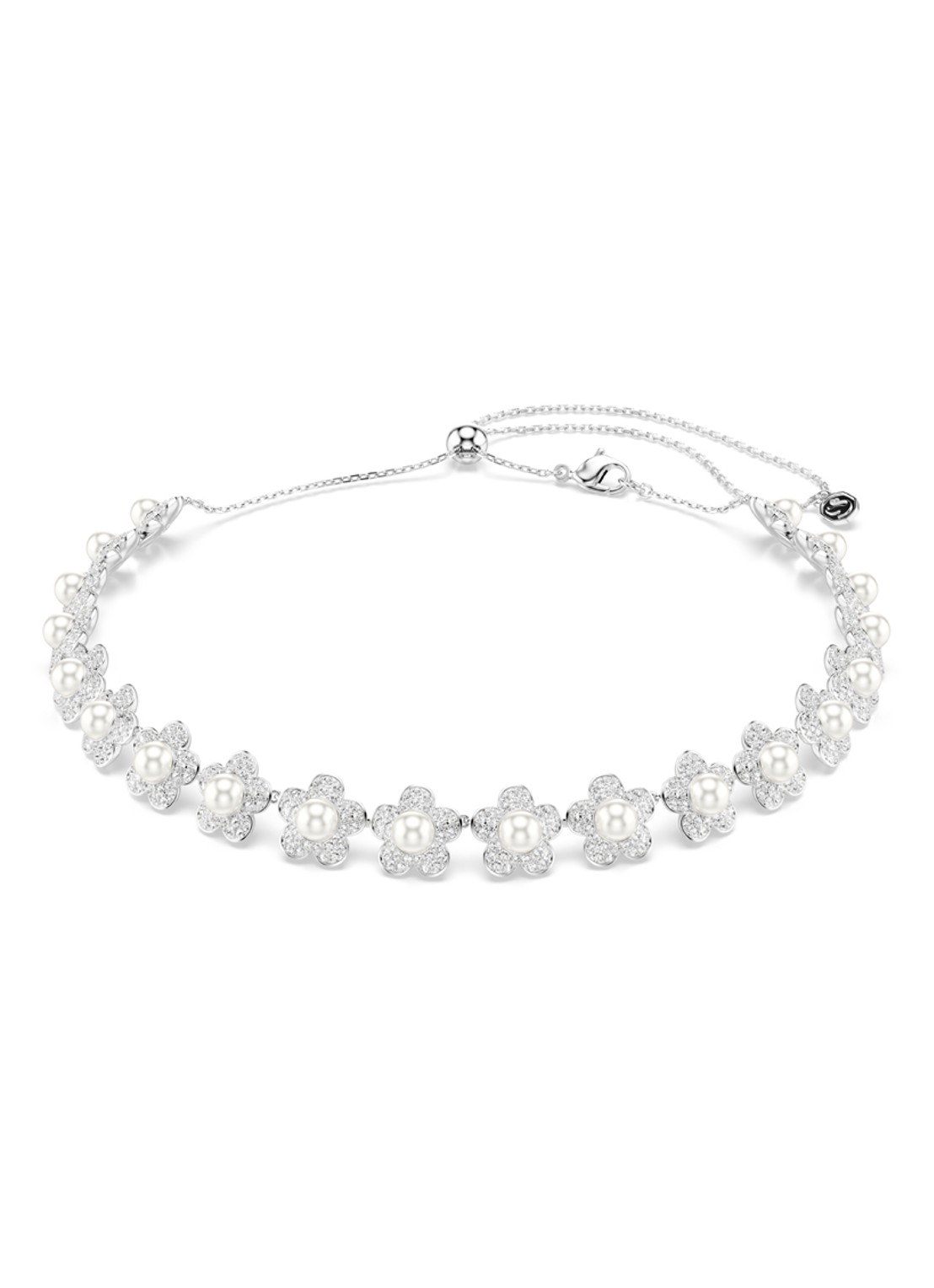 Swarovski 2026 Capsule ketting met kristal  - voorkant 5 zilver