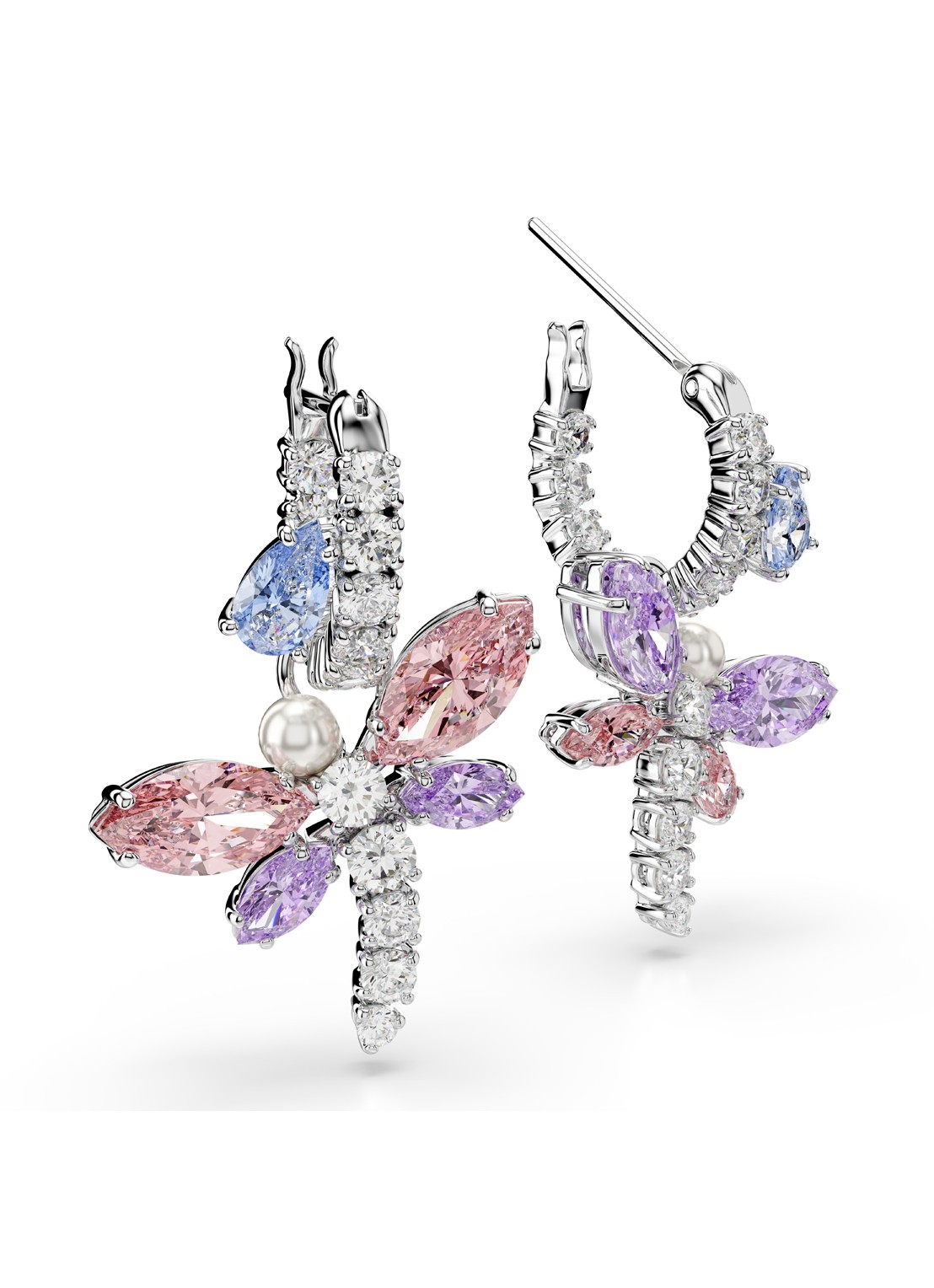 Swarovski 2026 Capsule oorringen met kristal  - detail 2 zilver
