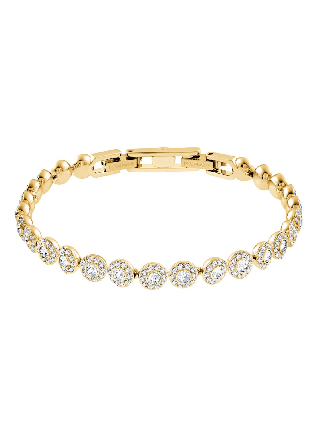 Swarovski Angelic armband met kristal - voorkant goud