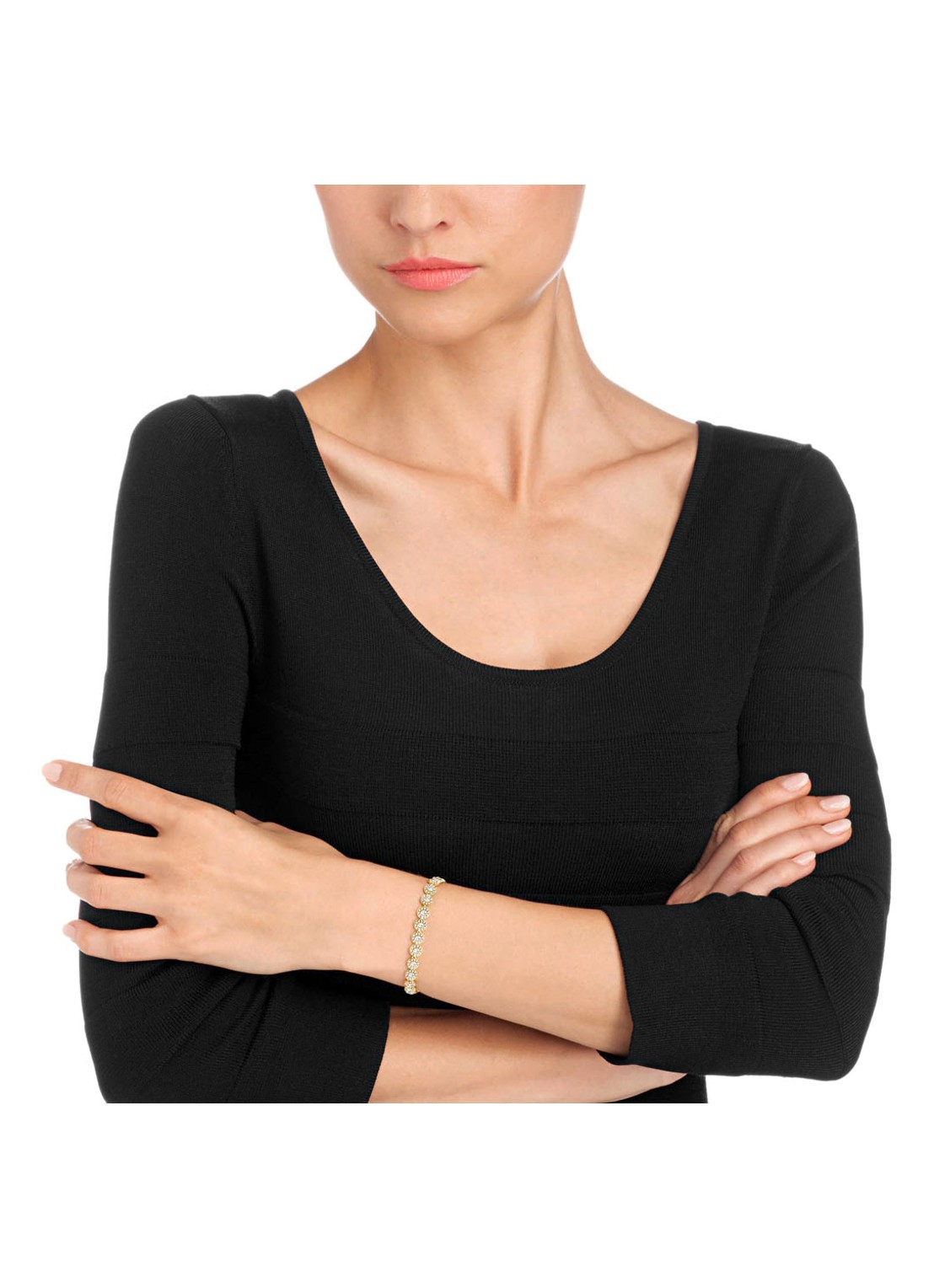 Swarovski Angelic armband met kristal - voorkant 2 goud