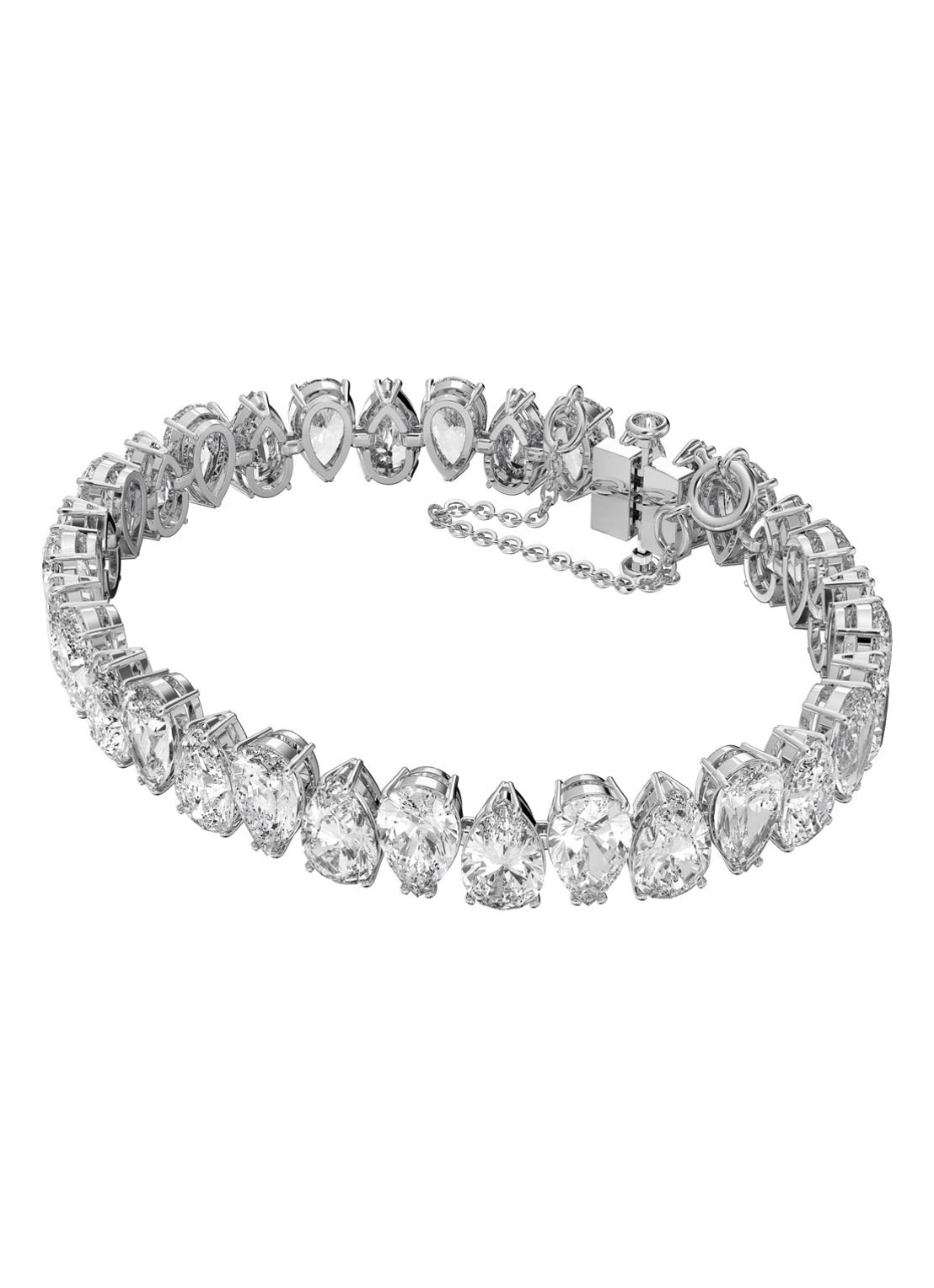 Swarovski Armband met kristal - voorkant zilver
