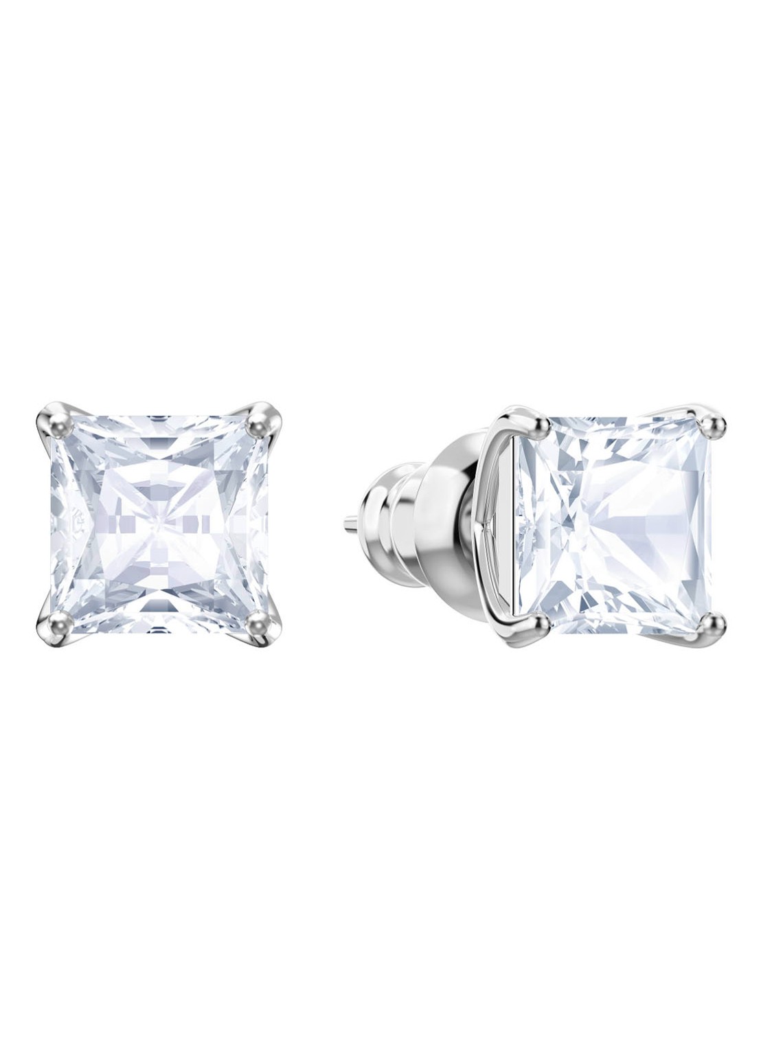 Swarovski Attract oorstekers met kristal - detail 3 zilver
