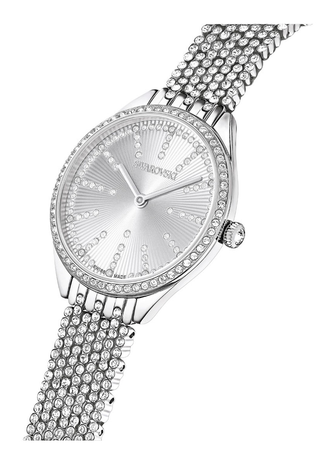 Swarovski ATTRACT PAVE FP SIL/WHITE/STS - detail 3 zilver