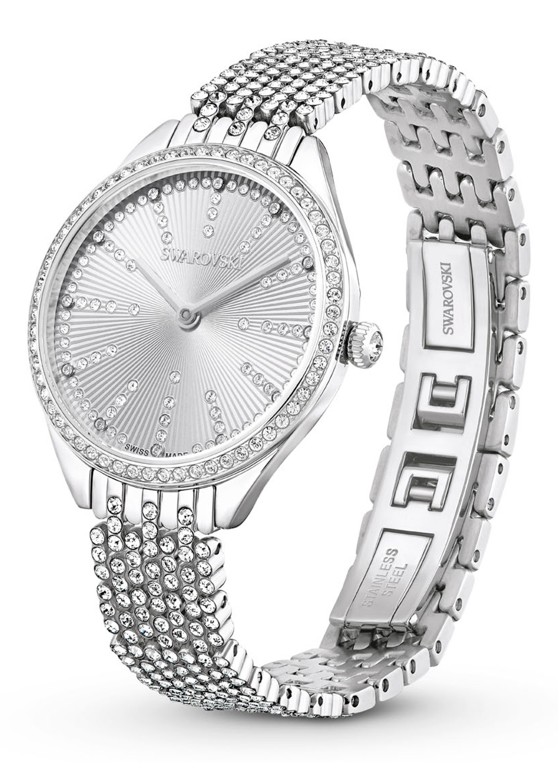 Swarovski ATTRACT PAVE FP SIL/WHITE/STS - voorkant 7 zilver