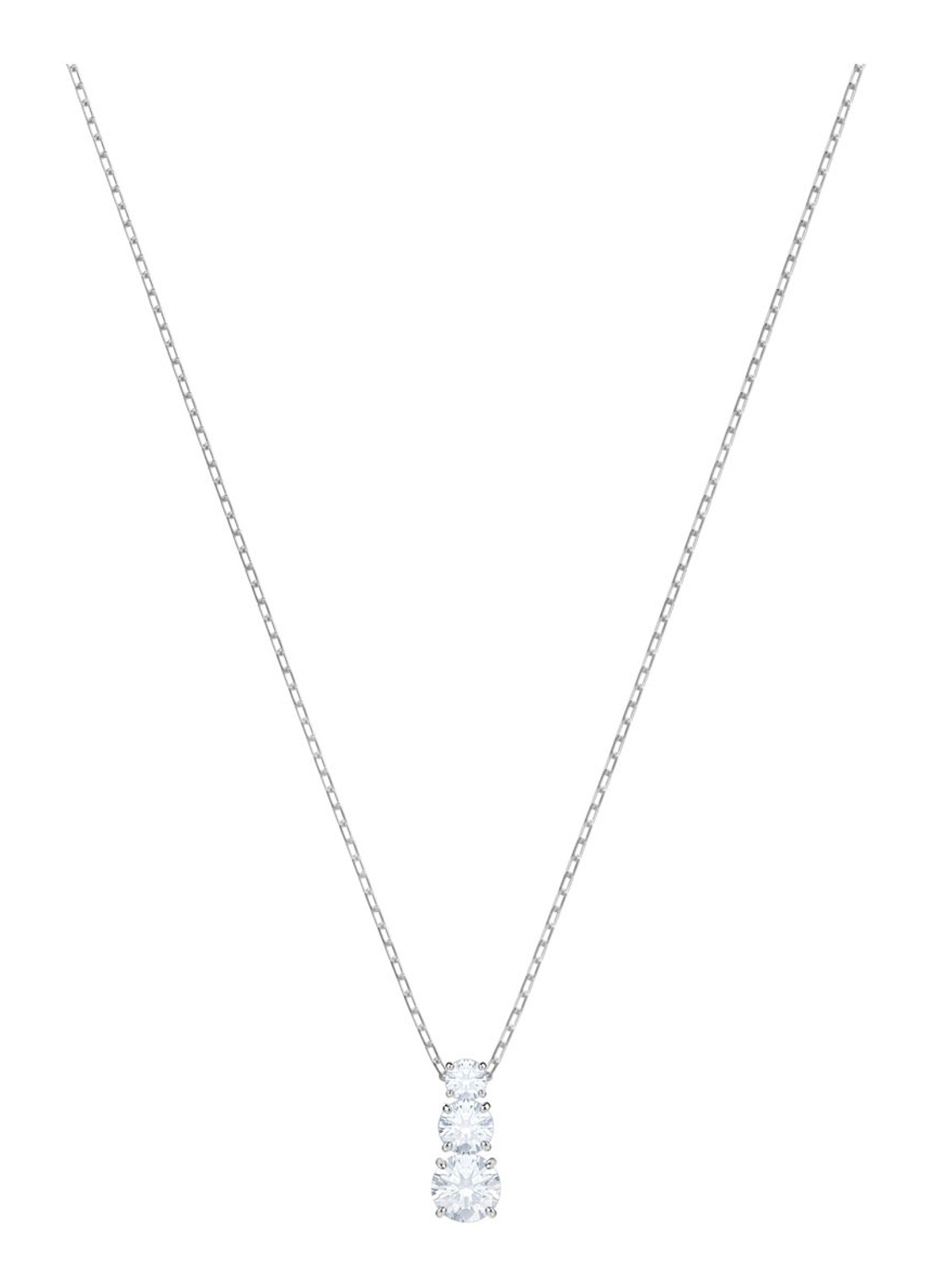 Swarovski Attract Trilogy hanger met kristal - voorkant 2 zilver