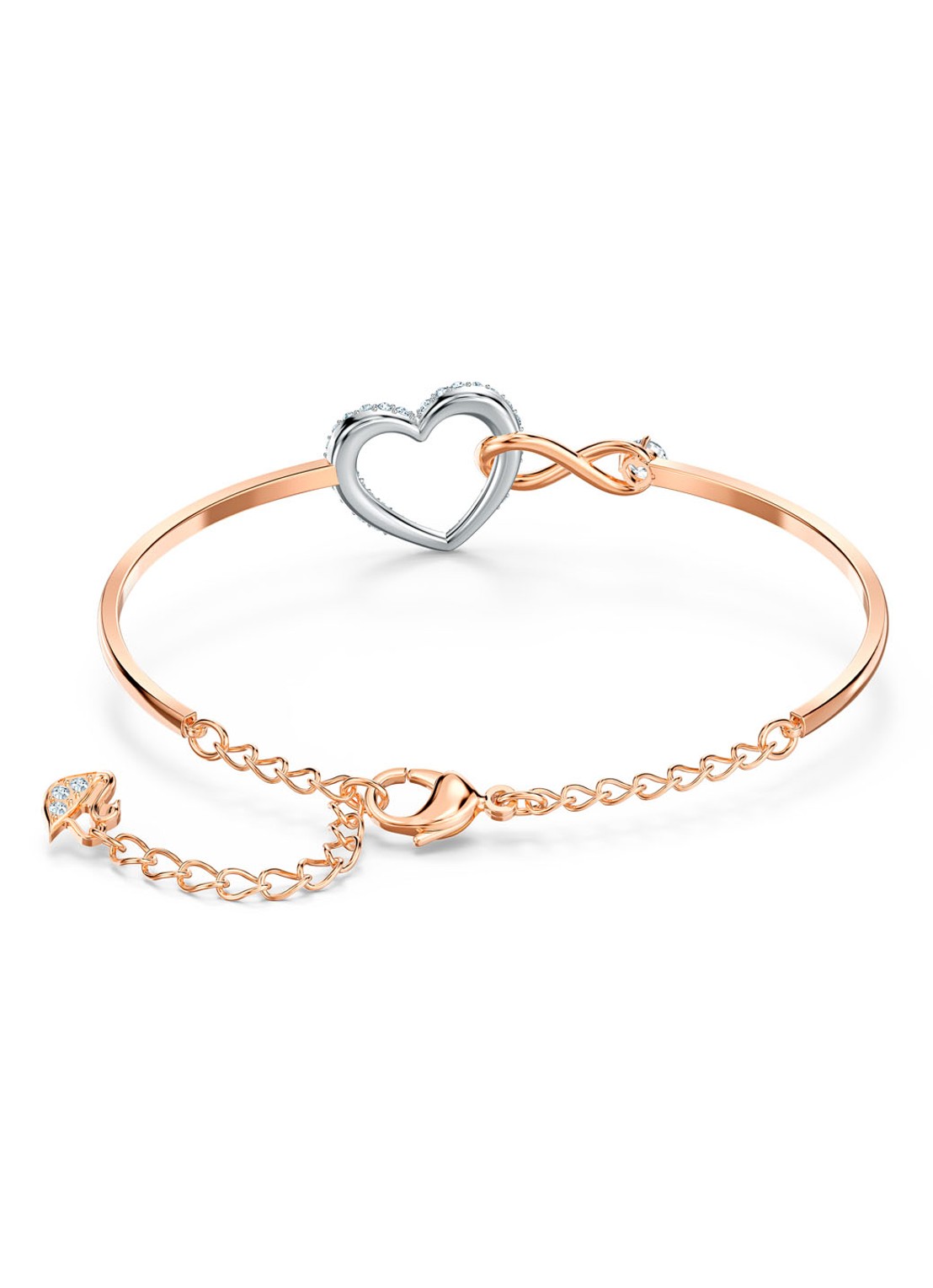 Swarovski Bangle met kristal - detail 3 roségoud
