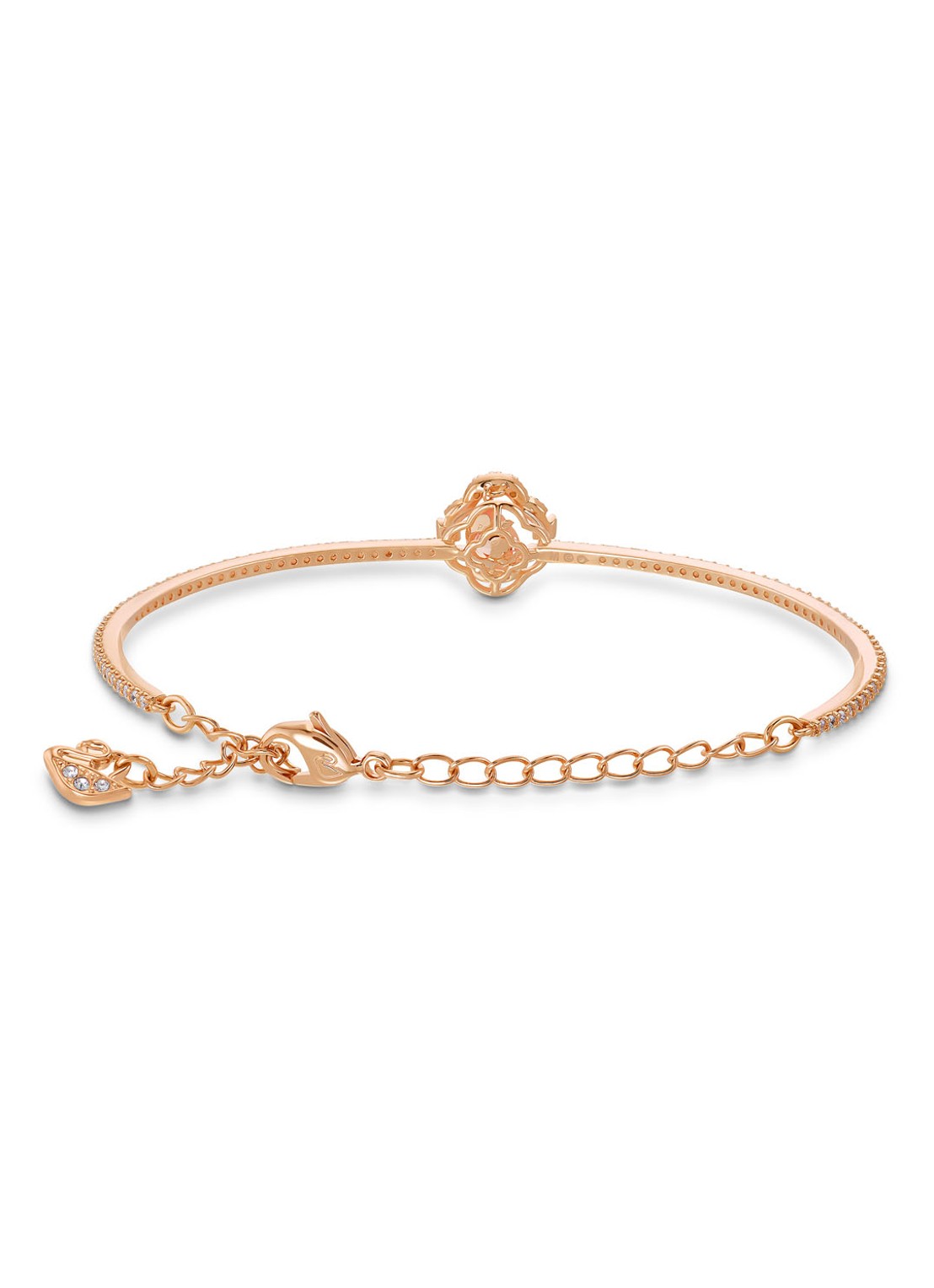 Swarovski Bangle met kristal - detail 3 roségoud