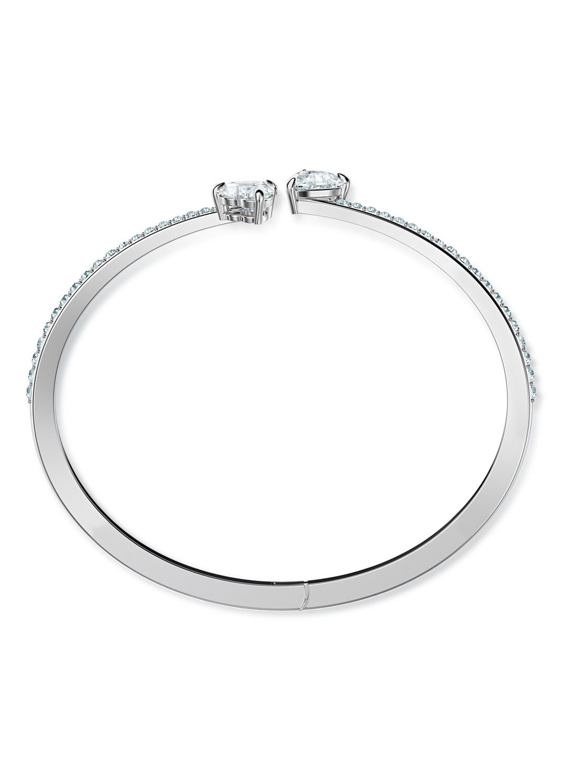 Swarovski Bangle met kristal - detail 2 zilver