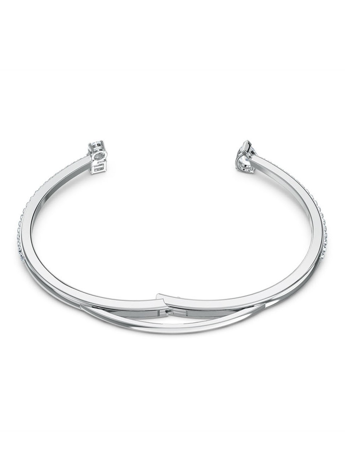 Swarovski Bangle met kristal - detail 3 zilver