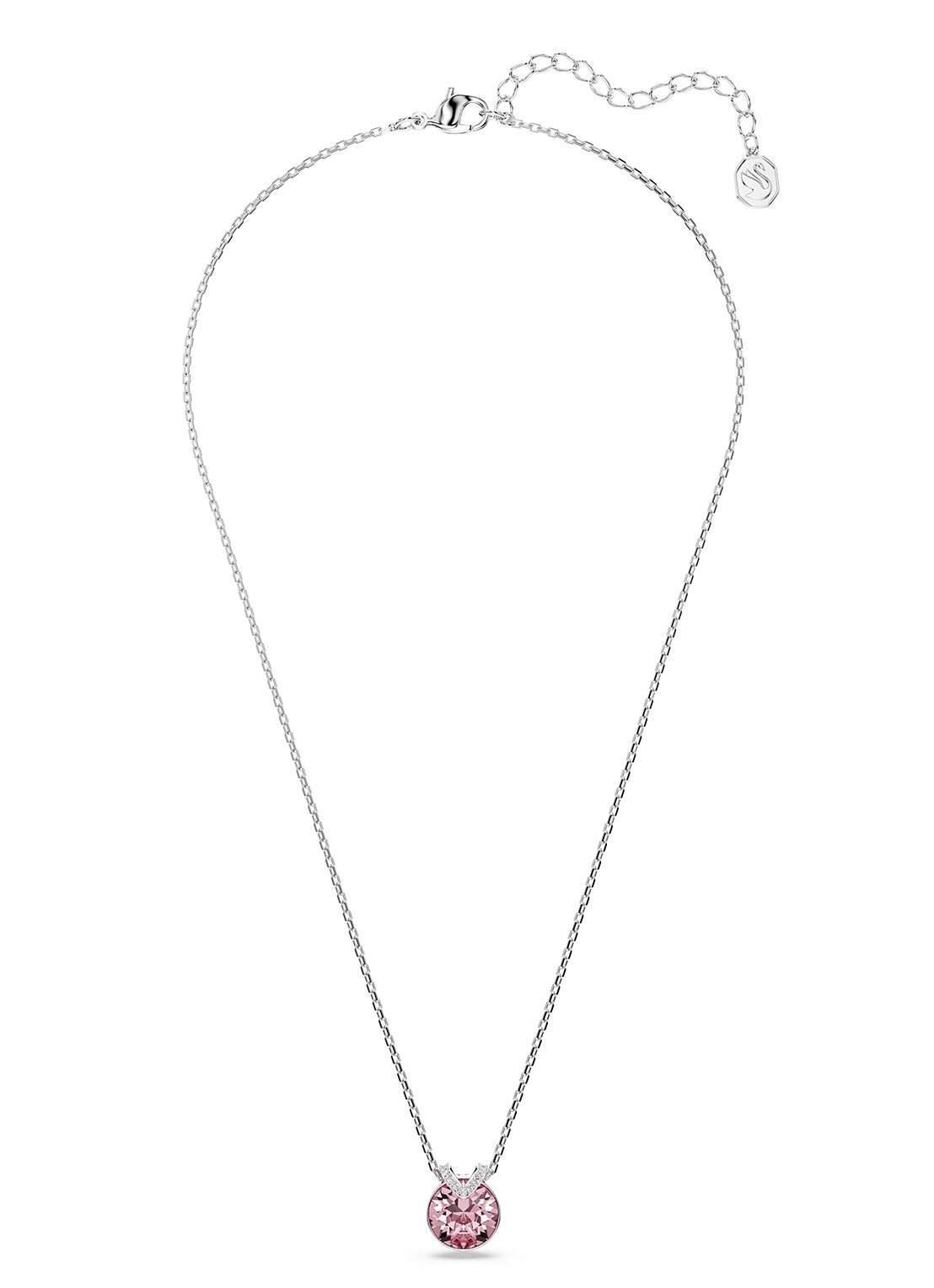 Swarovski Bella ketting met kristal - detail 2 zilver