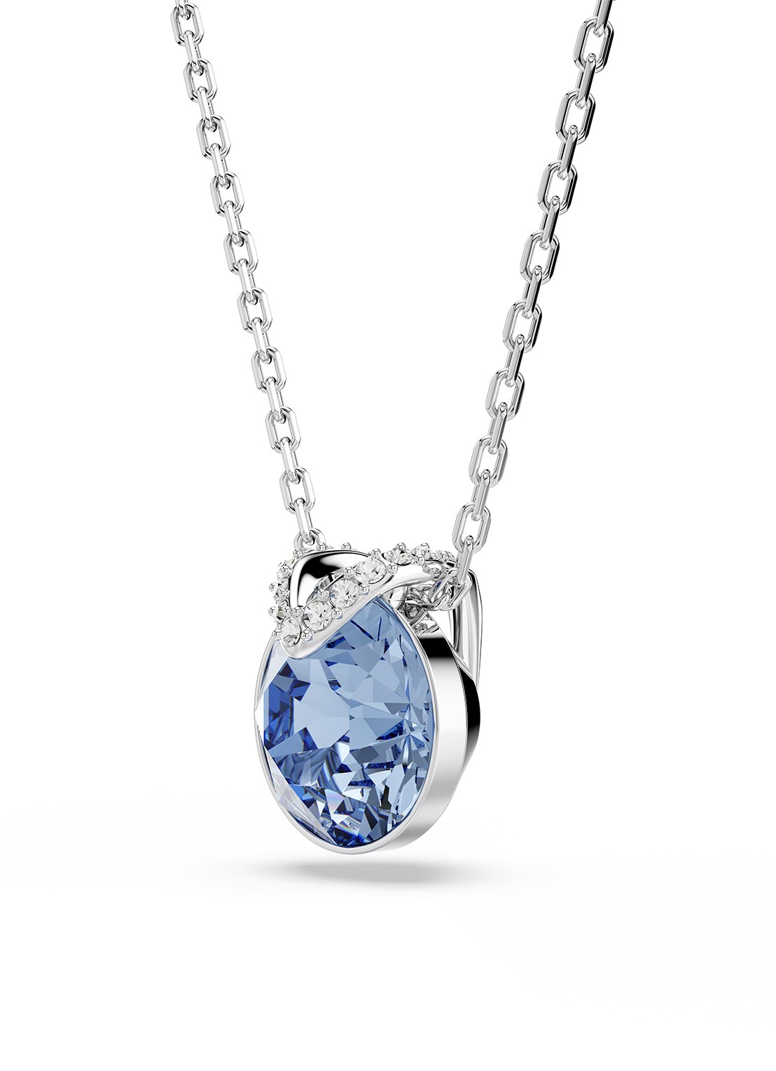 Swarovski Bella ketting met kristal - detail 2 zilver