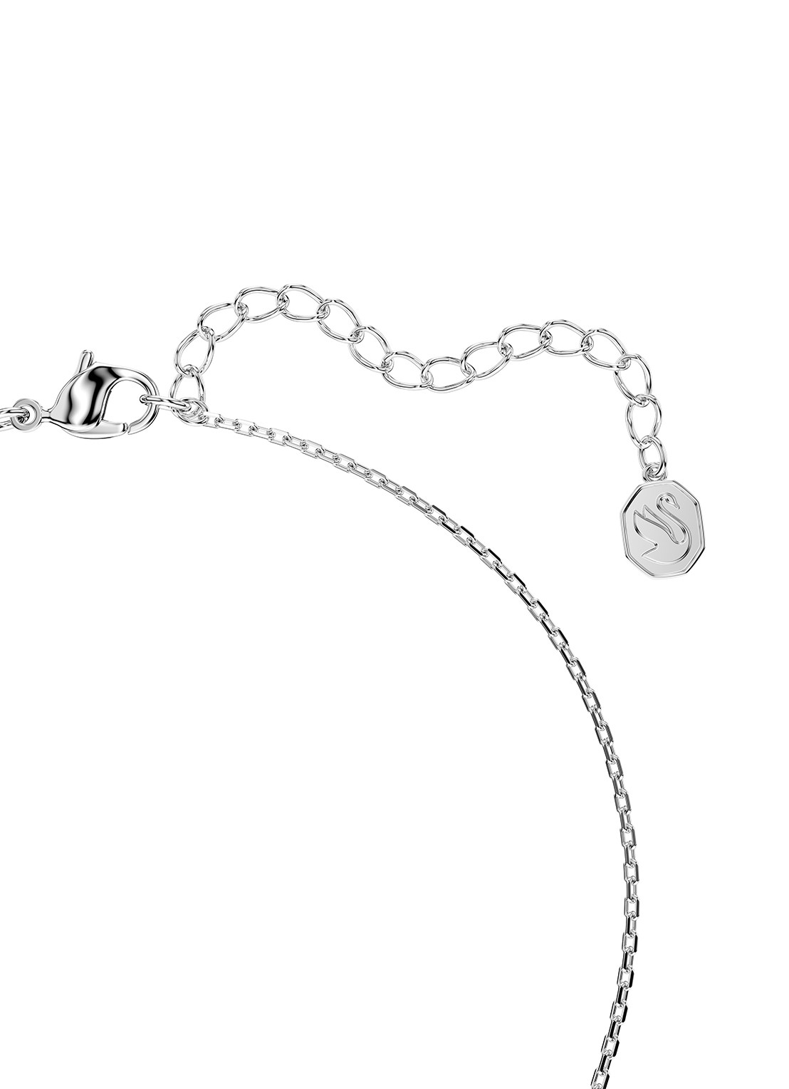 Swarovski Bella ketting met kristal - detail 3 zilver
