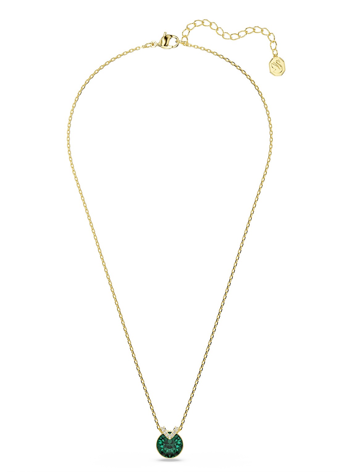 Swarovski Bella ketting met kristal - detail goud