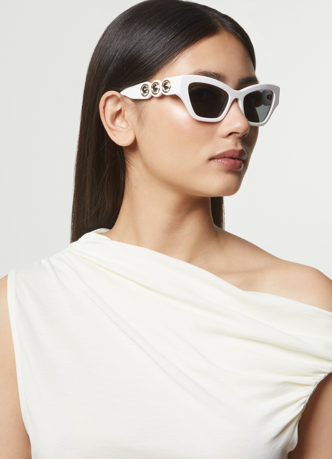 Swarovski Cat Eye zonnebril SK6021 - voorkant 2 wit