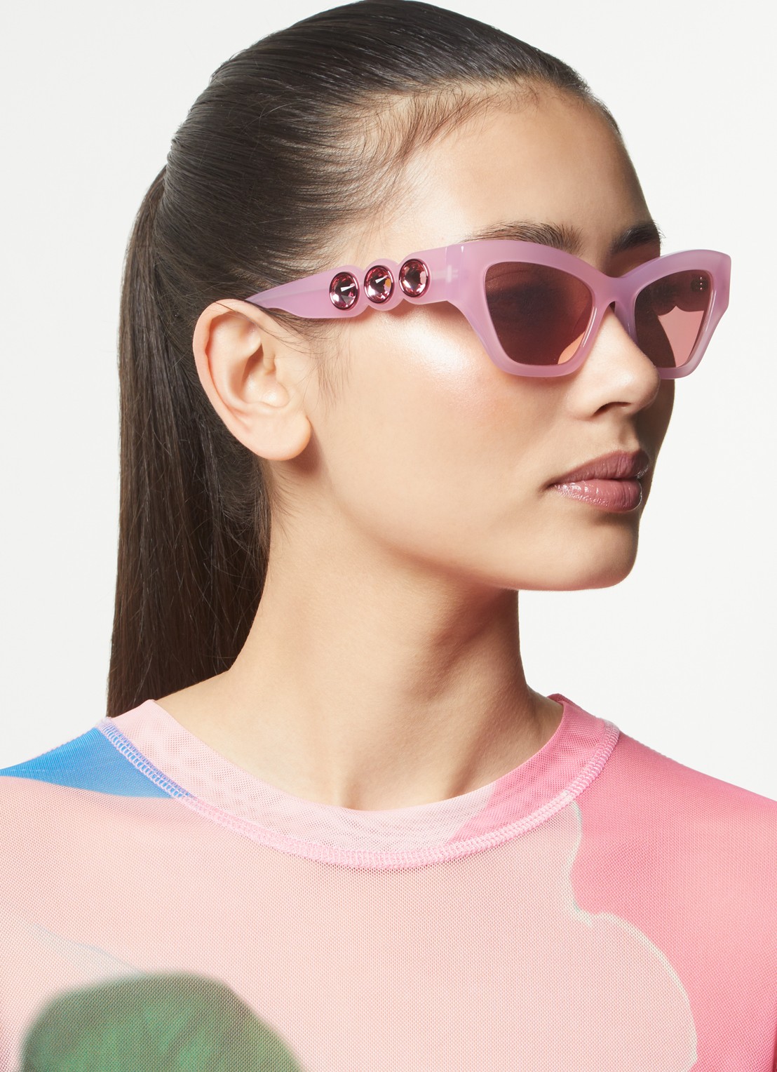 Swarovski Cat Eye zonnebril SK6021 - voorkant 5 roze