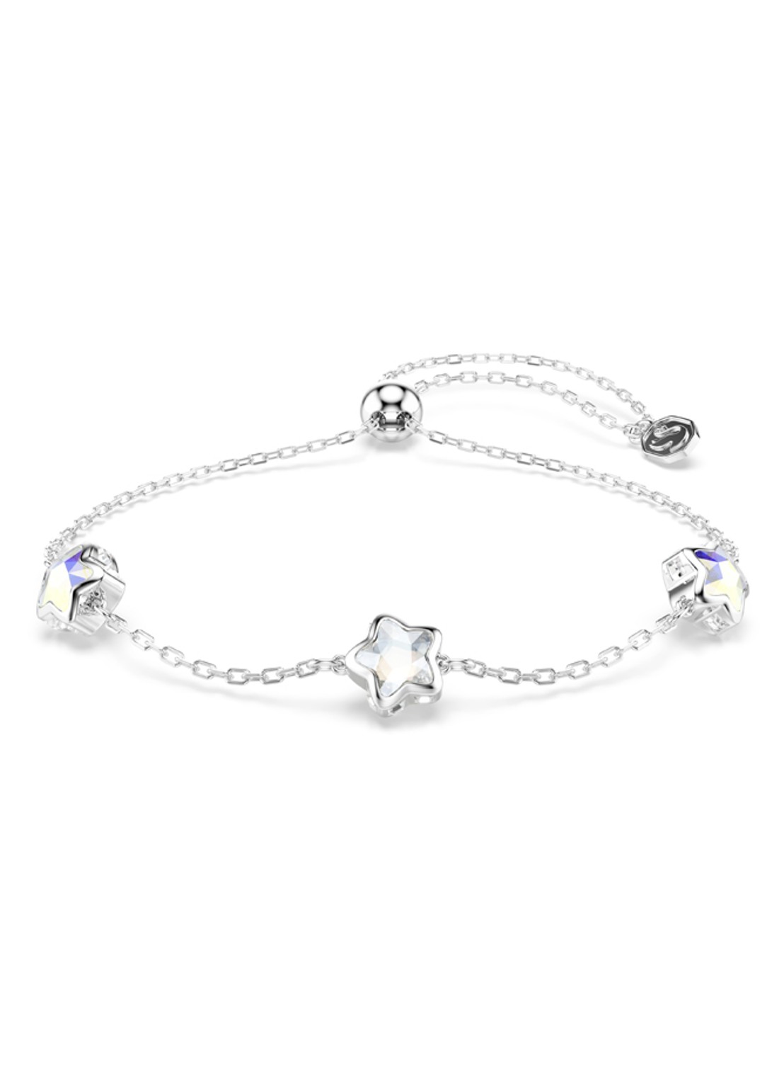 Swarovski Chroma armband met kristal - voorkant zilver