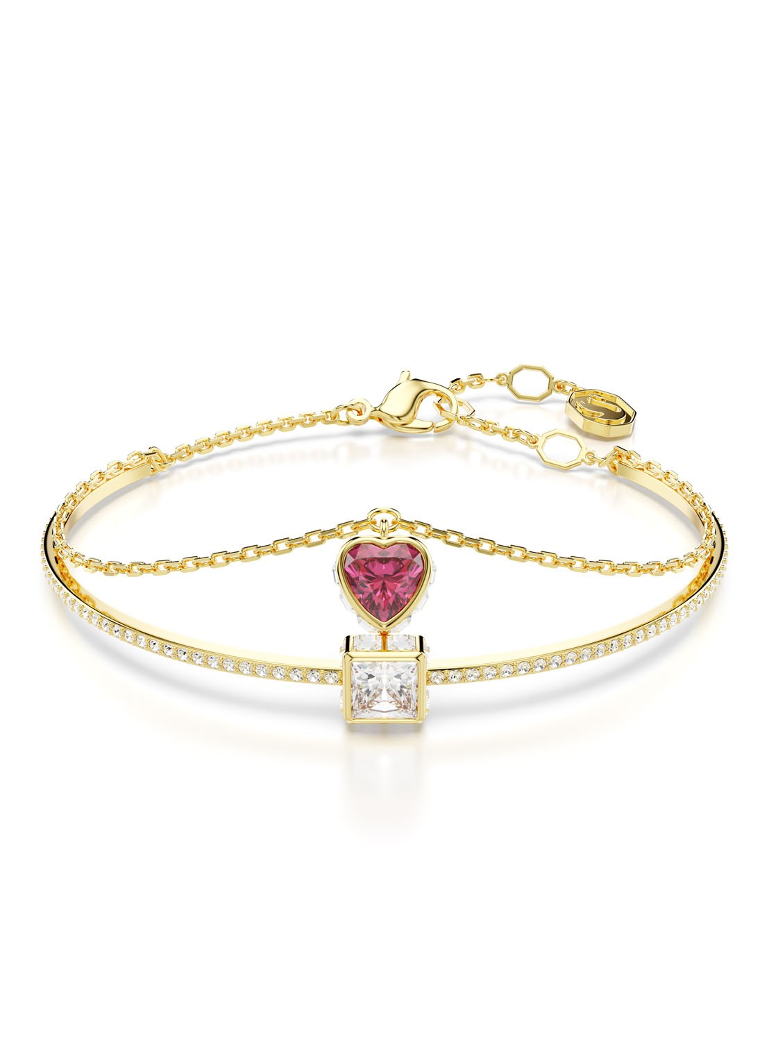 Swarovski Chroma armband verguld M  - voorkant goud